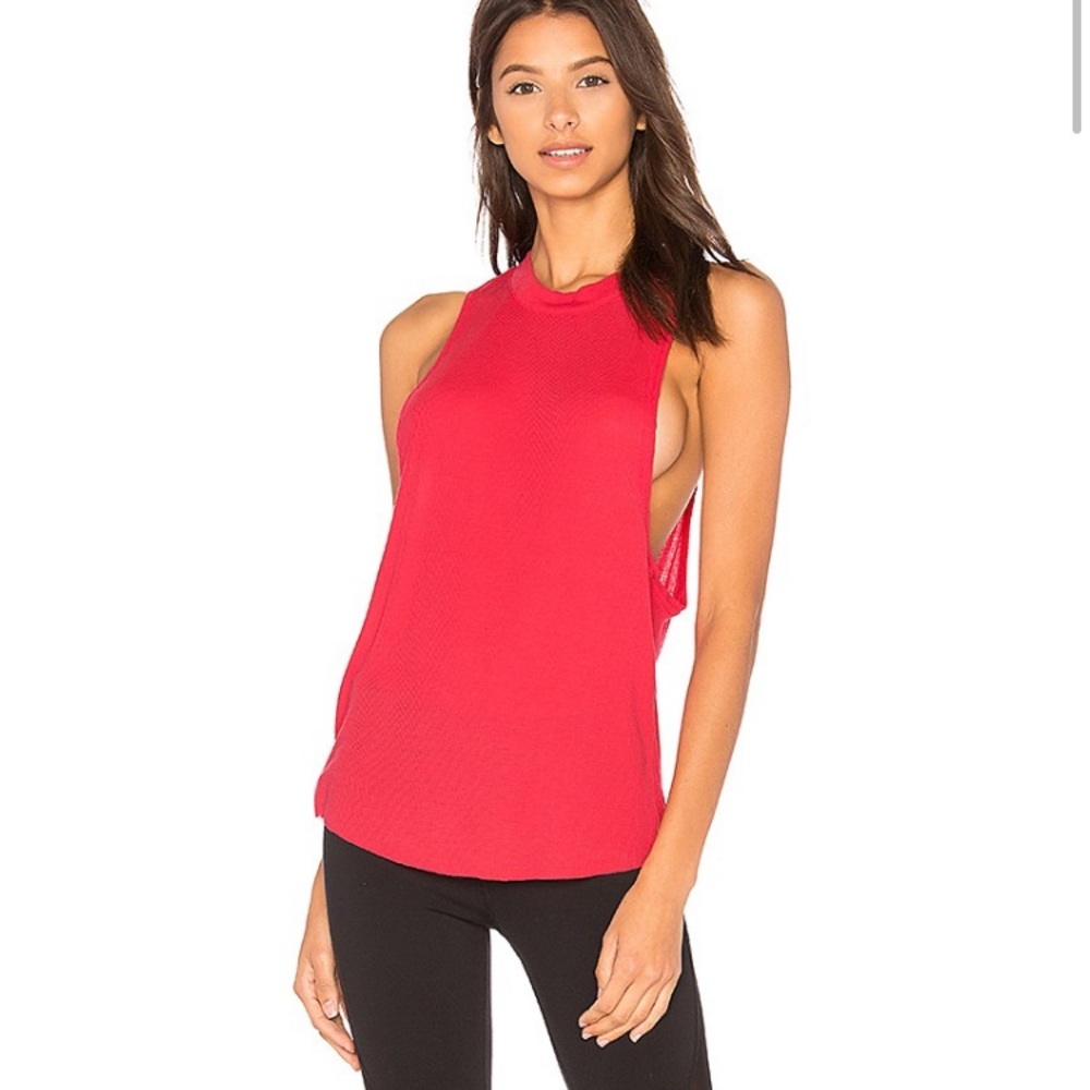 Alo Yoga Heat Wave Tank Rich Peony Pink Size M